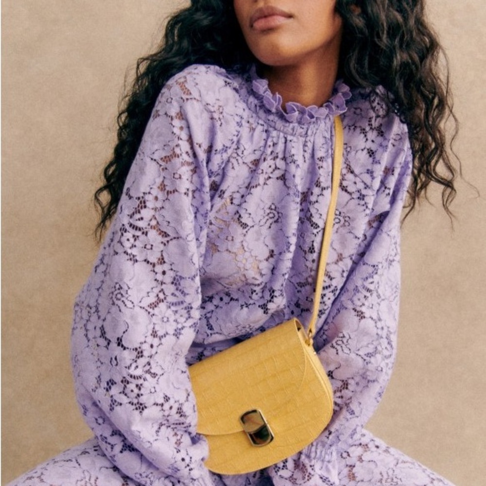 Sezane lilac Sheila blouse NWT